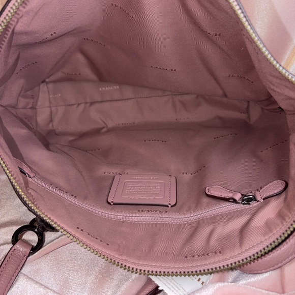 BNWT Authentic Coach PPL Chain Leather Prairie Satchel – Dusty Pink (59501) - Picture 6 of 7